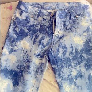Different blue washes jeans